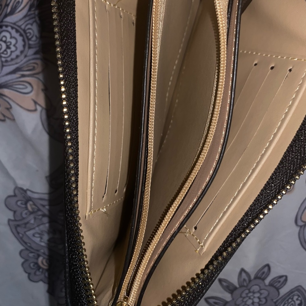 Gold multi pocket clutch